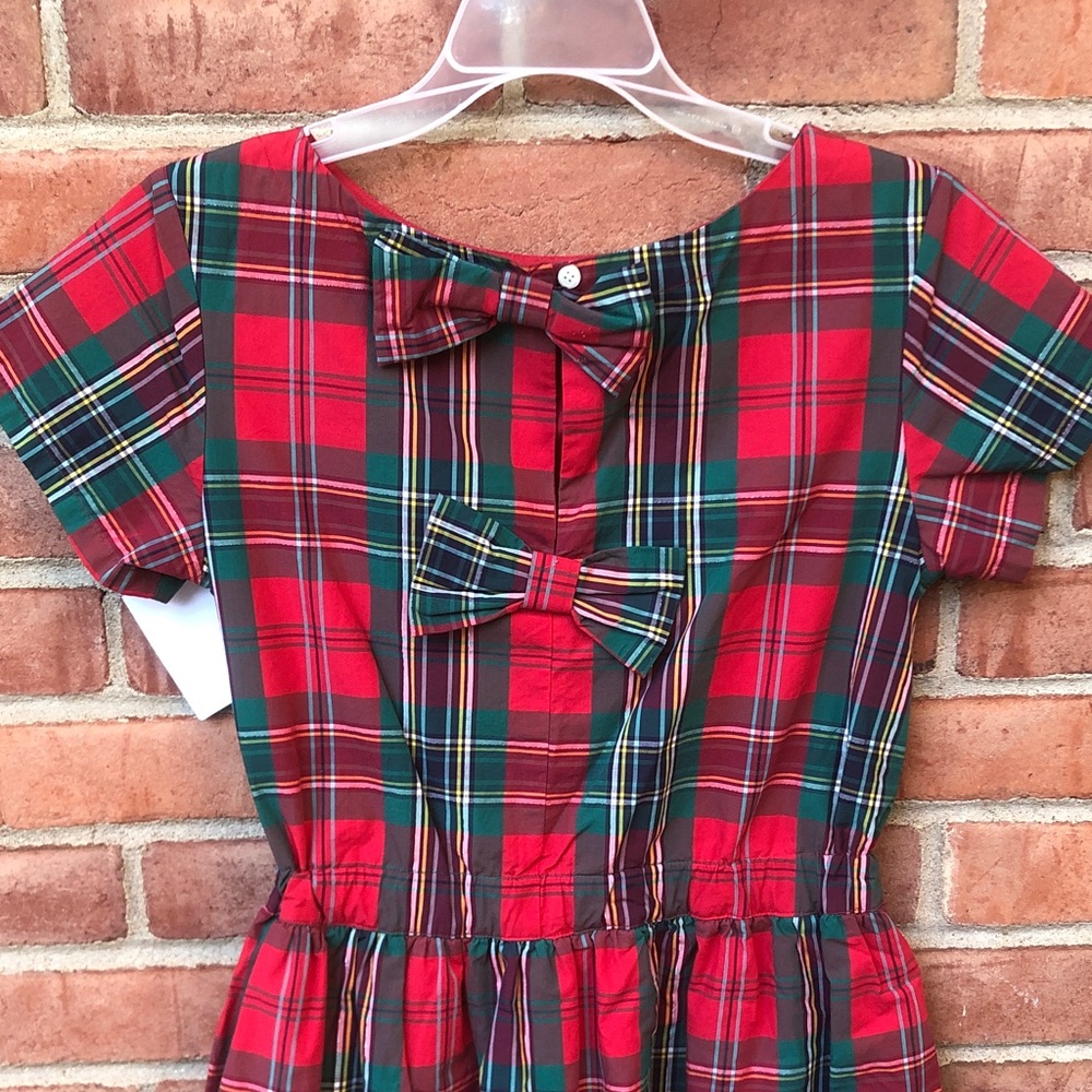 Crewcuts Red and Green Plaid Kids Dress